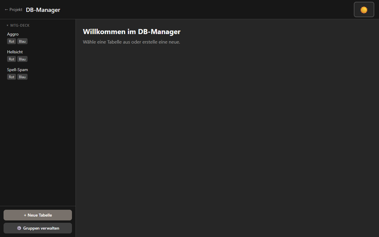 Vorschau DB-Manager